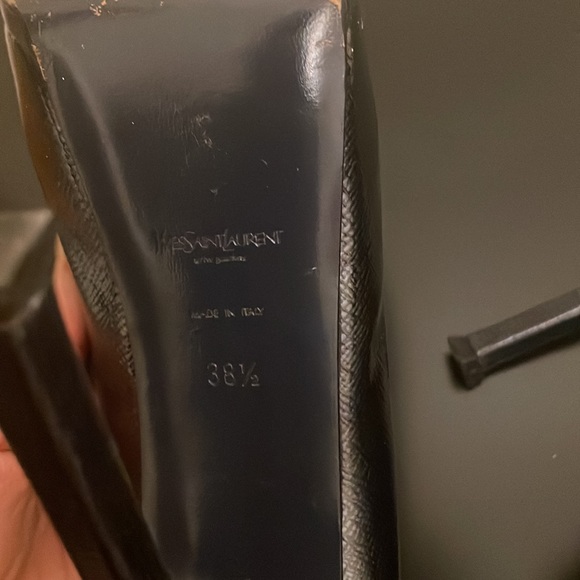 Ysl Saint Laurent navy patent pump with dust bag - Picture 5 of 8